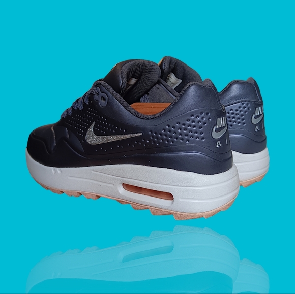 Nike Air Max 1 Low Spikeless Golf Metallic Dark Purple Great Pre-owned Condition - Picture 5 of 16